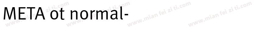 META ot normal字体转换
